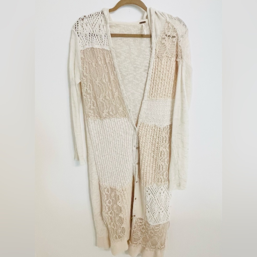 Free People Boho Patchwork Knit Duster Cardigan |… - image 4
